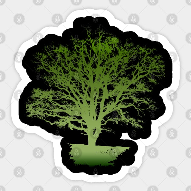 green tree t-shirt Sticker by rickylabellevie